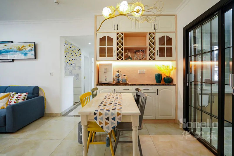 108㎡三居，打造大橫廳柜墻，細化臥室布局，全屋功能性拉滿